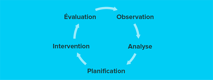 Observation, analyse, planification, intervention et évaluation