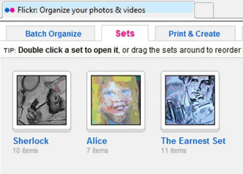 Using Flickr's website to organize photos