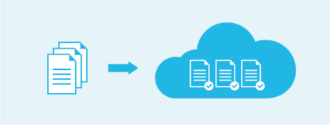 Infography: document submited via the cloud