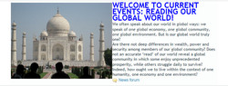 Article header : Welcome to current events : reading our global world!
