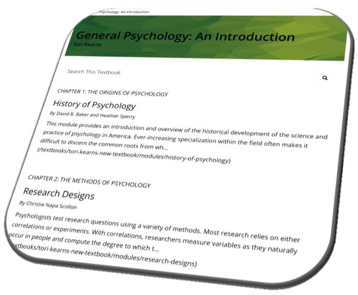 Noba - General psychology book cover