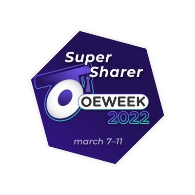 Super Sharer Badge OEWeek 2022